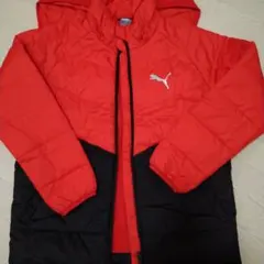 PUMA 赤黒 ダウンジャンパー