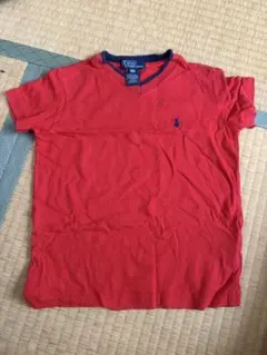 Polo by Ralph Lauren 赤 Vネック Tシャツ 100