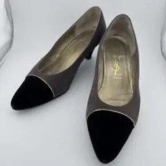 YVES SAINT LAURENT バイカラー パンプス スエードのサムネイル