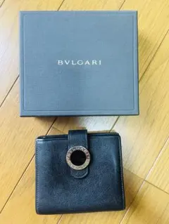 【美品】BVLGARI レザーニっ 折り財布 サークルロゴクラシ コブラックのサムネイル