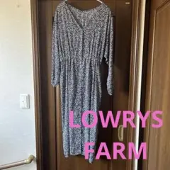 小花柄ワンピース　ネイビー