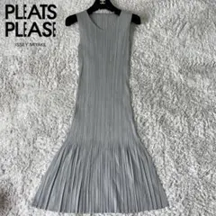 【美品】プリーツプリーズ Aライン フレア ロングワンピース イッセイミヤケ