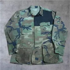 USMC ミリタリー BDUジャケット BORO リペア リメイク 古着