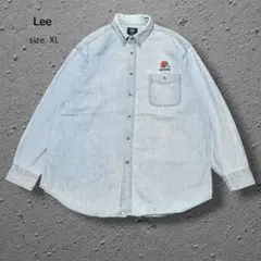 90s Lee SPORT Browns 刺繍デニムシャツNFLライトブルーXLのサムネイル