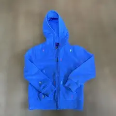 ポロラルフローレン　青色 フルジップパーカー 刺繍ロゴ　サイズ120