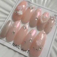 【現品】ネイルチップ　ワンホン　オーロラ　ちゅるん　バラ