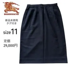 【新品】Burberrys バーバリー 膝丈 タイトスカート ブラック 無地