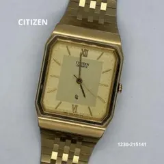 シチズン ゴールド スクエア 1230-215141 動品 電池交換済 2475のサムネイル