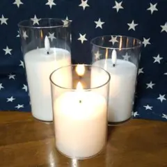 【新品】ホワイトキャンドル 3個セット