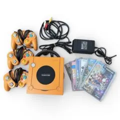オレンジ ゲームキューブ 本体 Nintendo おまけソフト付き