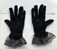 【新品・未使用】レース 手袋 黒 ウエディング 結婚式 成人式