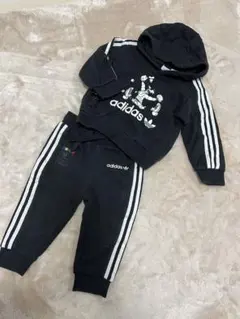 adidas Disney トレーナー 80cm セットアップ　ブラック