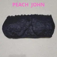 ピーチジョン 黒 レース チューブトップ ブラトップ M 下着 インナー ブラ