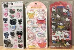 サンリオ　キティ　ラインストーン　ウォーターイン　ドロップジェリー　シール　３点