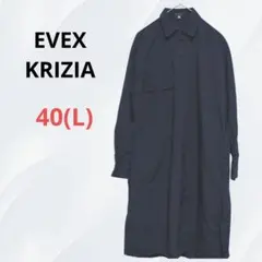 EVEX by KRIZIA ナイロン スプリングコート ネイビー 40 ロングのサムネイル