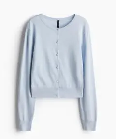 タグ付き未使用　H&M フィットカーディガン　ライトブルー