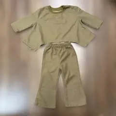 オリーブ色 2Y 長袖トップスとパンツセット