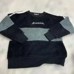 KANGOL フリース トレーナー 100cm~ 黒・グレー