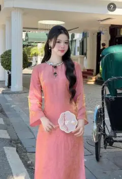 ベトナムアオザイワンピースセット121