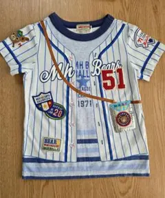 MIKI HOUSE ベースボールシャツ風 半袖Tシャツ 100のサムネイル