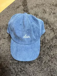 青 コーデュロイ キャップ dear