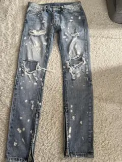 mnml ダメージ加工スキニーパンツ