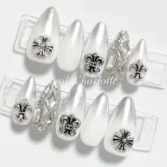 【現品】ネイルチップ クロム 地雷 サブカル シンプル ギャル シズニルック