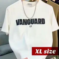 メンズ Tシャツ 半袖 夏服 トップス 男女兼用 ロゴ ホワイト XL