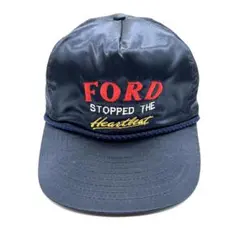 【90s】NISSIN製 Ford ジョーク サテン トラッカーキャップ 帽子