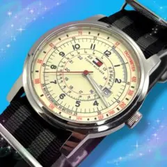 《美品 稼働品》 トミーヒルフィガー メンズ腕時計 タキメータ デイト クオーツのサムネイル
