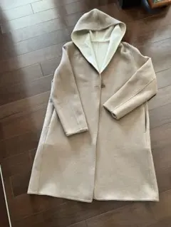 ユニクロ未使用品フード付きロングコート Lサイズ