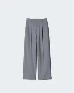 UNIQLO タックワイドパンツ グレー