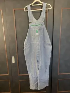 LIBERTY ストライプデニムオーバーオール　ヒッコリー　ビッグサイズ　古着