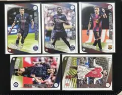 Topps UEFA 축구 카드 5장 세트