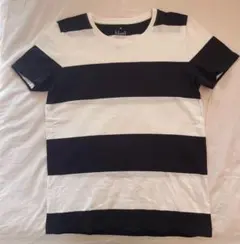 無印良品　レディースボーダー半袖Tシャツ