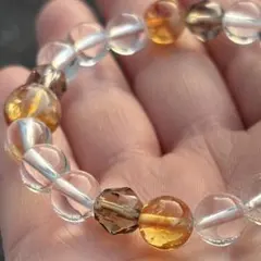 【シトリン　スモーキークオーツ】天然石 パワーストーン 　niconico