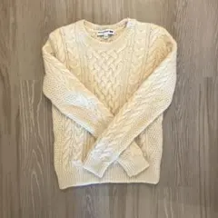 UNIQLO・イネス・ケーブルニットセーター S アイボリー