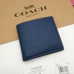 新作　新品　COACH　折り財布　人気の小銭入れ付き