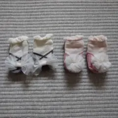 ベビー靴下 リボン付き 2足セット