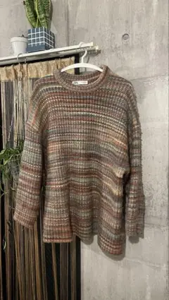 ZARA マルチカラーニットセーター Mサイズ