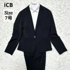 iCB パンツスーツ セットアップ ウォッシャブル ブラック 7号 薄手