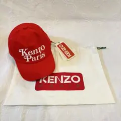 【新品タグ付】KENZO × VERDY コラボ ロゴ刺繍 キャップ 赤のサムネイル
