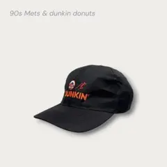 希少 Mets MLB ダンキンドーナツ ナイロンcap 美品 撥水 USA 黒のサムネイル