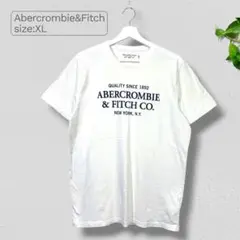 Abercrombie&Fitch アバクロ プリント Tシャツ ホワイト XL