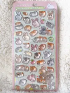モルモット&ウサギ　ボンボンドロップ　動物　シール
