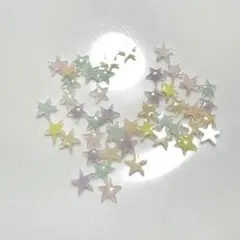 ネイルパーツ 星 多色 星型 カラフル クリア パステル