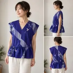 着物リメイク☆フリルチュニック