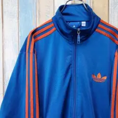 1055☆アディダスオリジナルス☆トラックジャケット☆ワンポイント刺繍ロゴ☆水色