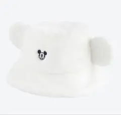 ディズニー ファンキャップ ボア モコモコ ミッキー バケハ バケットハット