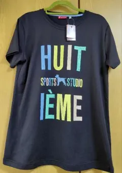 【HUITIÈME】ストレッチ Tシャツ LL黒のサムネイル
